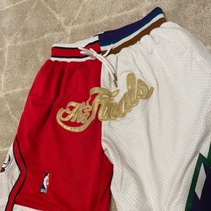 basketball shorts: jazz vs bulls vintage